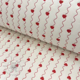 Dubbelgasväv/muslin STEPPED Heart