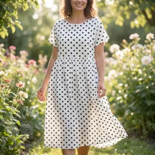 Viskos RADIANCE Polka dot white