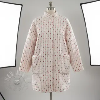 Dubbelgasväv/muslin STEPPED Heart
