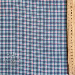 Bomullstyg YARN DYED Check Anabel teal