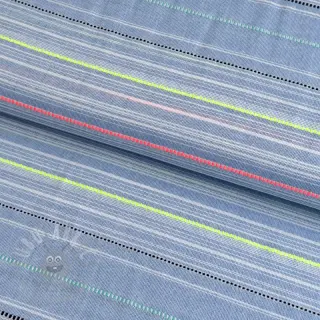 Bomullstyg YARN DYED NEON Stripe summer