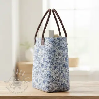 Dekorationstyg Linenlook Bloom Fully Mix digital print
