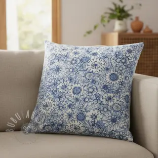 Dekorationstyg Linenlook Bloom Fully Mix digital print