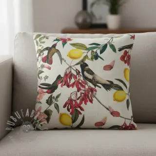 Dekorationstyg Linenlook Lemon Tropic Artisan digital print