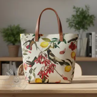 Dekorationstyg Linenlook Lemon Tropic Artisan digital print