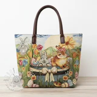 Dekorationstyg GOBELIN PREMIUM Floral Easter Bunny PANEL