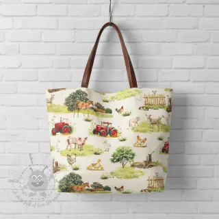 Dekorationstyg Cosy Farm Animals digital print