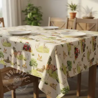 Dekorationstyg Cosy Farm Animals digital print