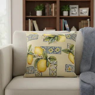 Dekoračná látka GOBELIN premium Citrus Lemon Azulejos