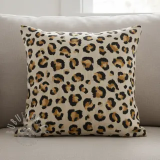Dekorationstyg Linenlook premium Leopard Animal Print