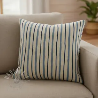 Dekorationstyg Linenlook premium Wavy Art Stripe