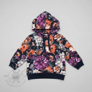 Sweatshirttyg Flower Luna navy digital print