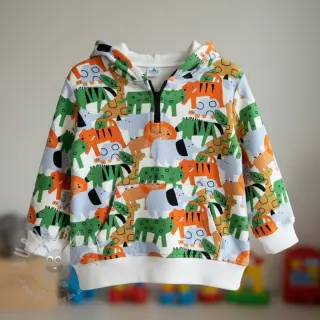Sweatshirttyg Animaland white