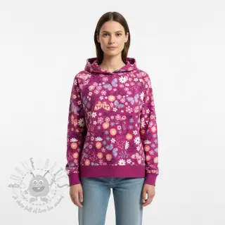 Sweatshirttyg Flowers Azriel fuchsia