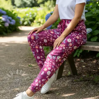 Sweatshirttyg Flowers Azriel fuchsia
