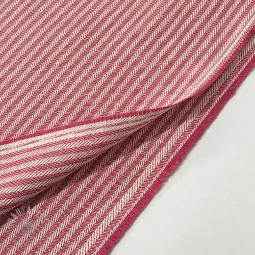 Dekorationstyg DOBBY Colored stripe fuchsia