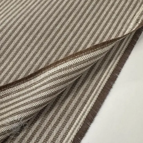Dekorationstyg DOBBY Colored stripe coffee