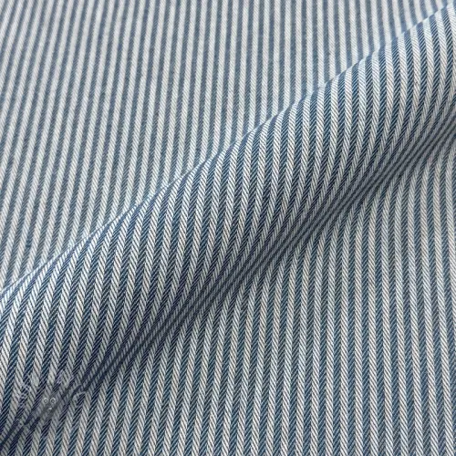 Dekorationstyg DOBBY Colored stripe blue