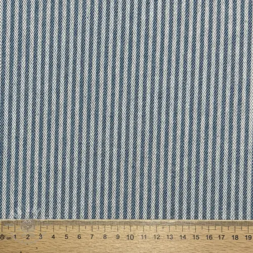 Dekorationstyg DOBBY Colored stripe blue
