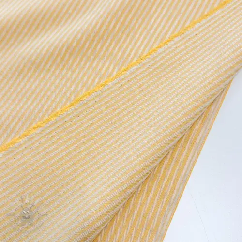 Dekorationstyg DOBBY Colored stripe warm yellow