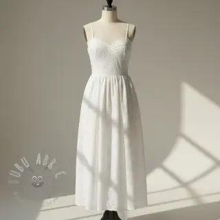 Bomullstyg EMBROIDERY 2 side Camelia
