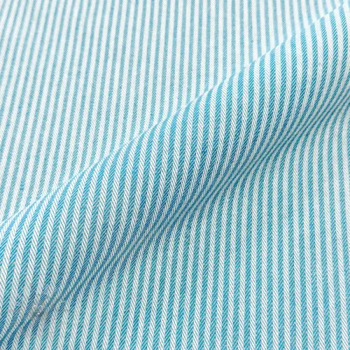 Dekorationstyg DOBBY Colored stripe turquoise