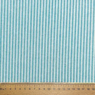 Dekoračná látka DOBBY Colored stripe turquoise