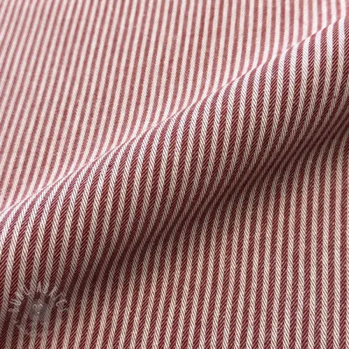 Dekorationstyg DOBBY Colored stripe burgundy