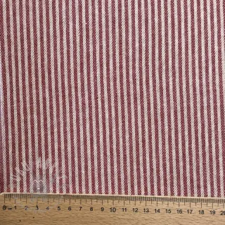 Dekorationstyg DOBBY Colored stripe burgundy