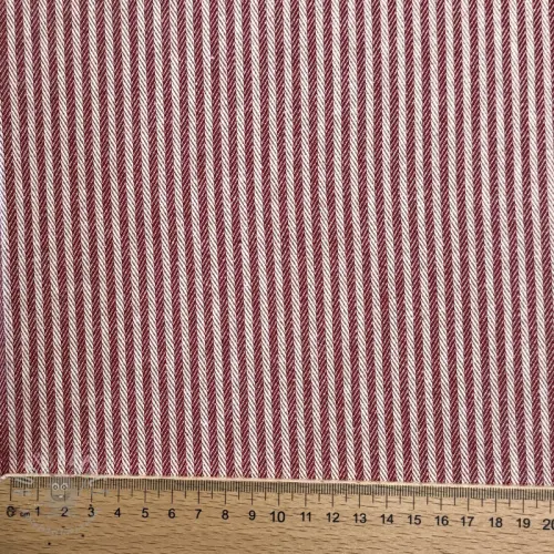 Dekorationstyg DOBBY Colored stripe burgundy