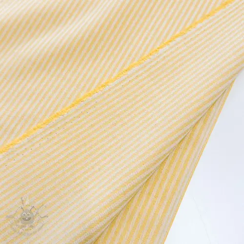 Dekorationstyg DOBBY Colored stripe pastel yellow