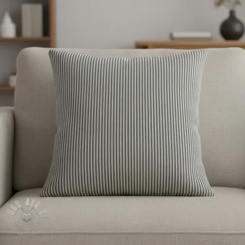 Dekorationstyg DOBBY Colored stripe black