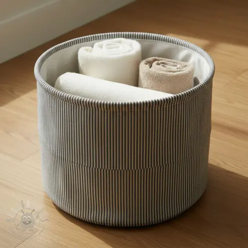 Dekorationstyg DOBBY Colored stripe black