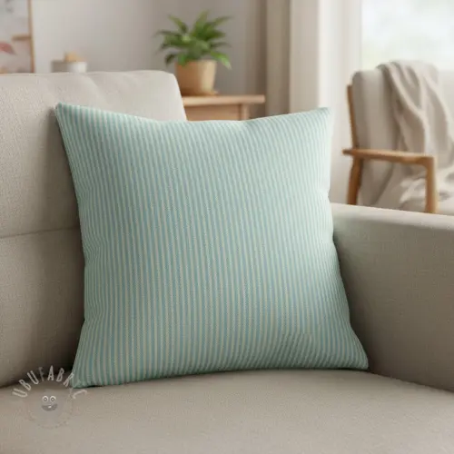 Dekorationstyg DOBBY Colored stripe mint