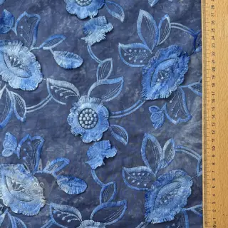 Bomullstyg TIE DYE EMBROIDERY Flora design B