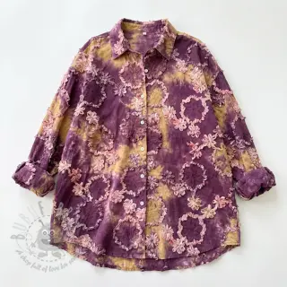 Bomullstyg TIE DYE EMBROIDERY Eva tape design D