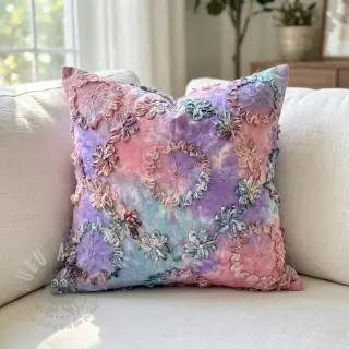 Bomullstyg TIE DYE EMBROIDERY Eva tape design C