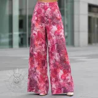 Bomullstyg TIE DYE EMBROIDERY Flora design D