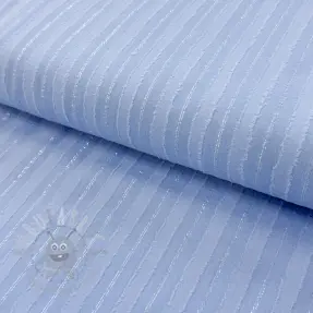 Bomullstyg VOILE LUREX Stripes light blue