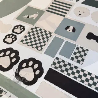 Bomullstyg Dog PANEL digital print