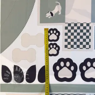 Bomullstyg Dog PANEL digital print