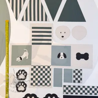 Bomullstyg Dog PANEL digital print