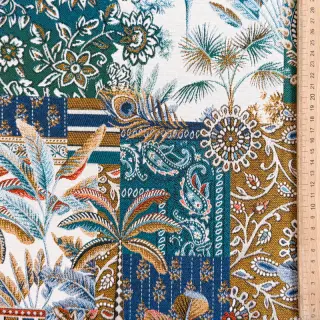 Dekoračná látka jacquard Basmati allover bleu