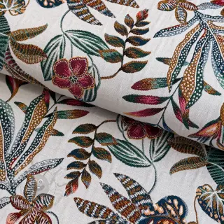 Dekorationstyg jacquard Neroli allover blanc