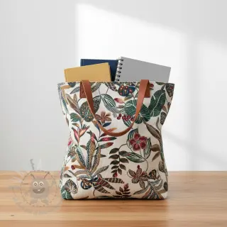 Dekorationstyg jacquard Neroli allover blanc