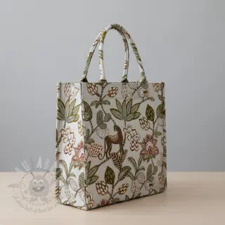 Dekorationstyg jacquard Soliman allover blanc