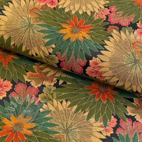 Dekorationstyg jacquard Matcha allover kaki