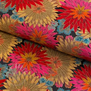 Dekorationstyg jacquard Matcha allover rouge