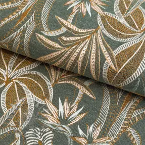 Dekorationstyg jacquard Moranto allover kaki