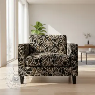 Dekorationstyg jacquard Moranto allover noir